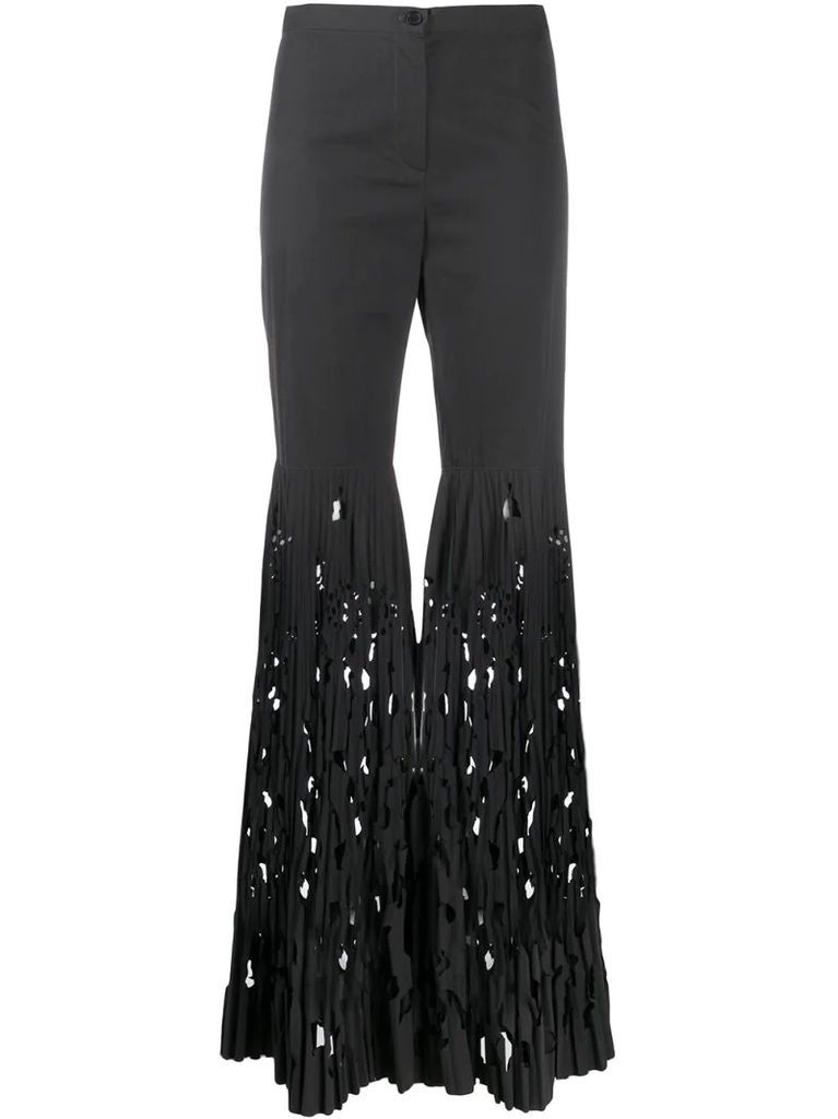 1990s cut-out pleated trousers