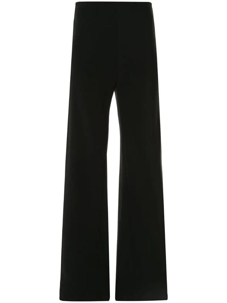 Bias flared trousers