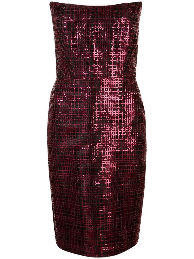 strapless sequined dress