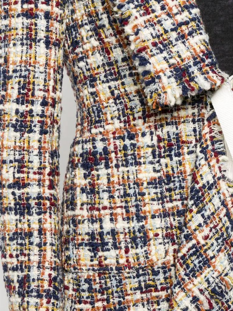 asymmetric tweed jacket
