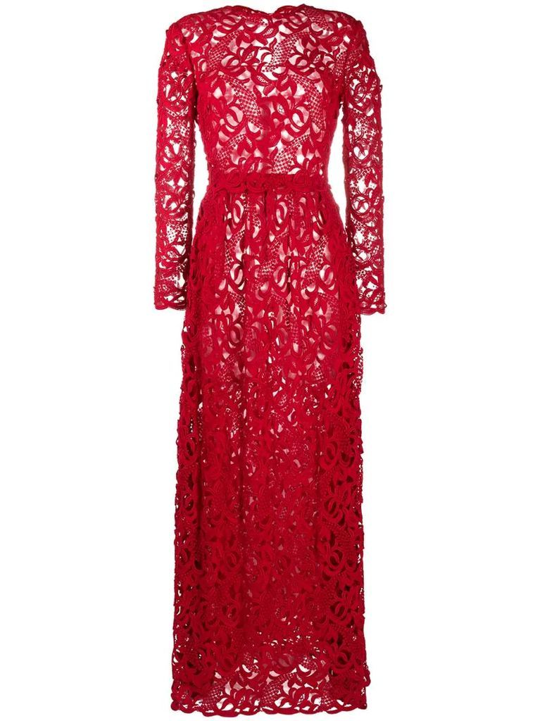 2012 long-sleeved lace dress