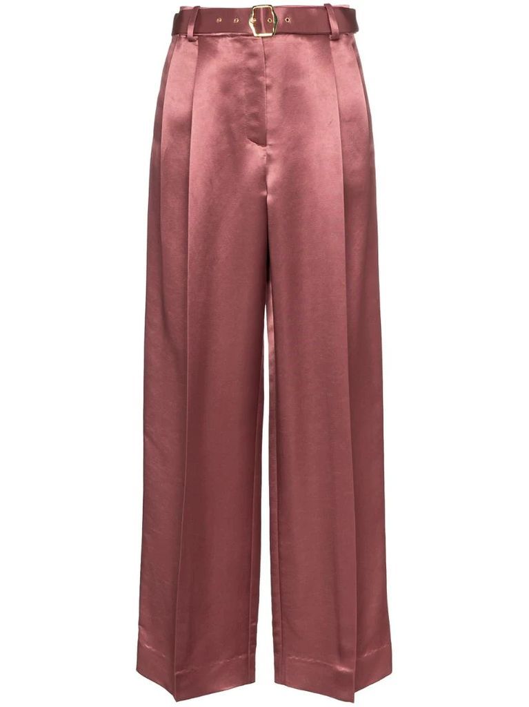 blanche satin trousers