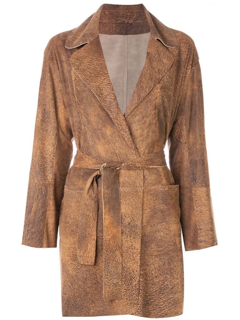 belted wrap coat