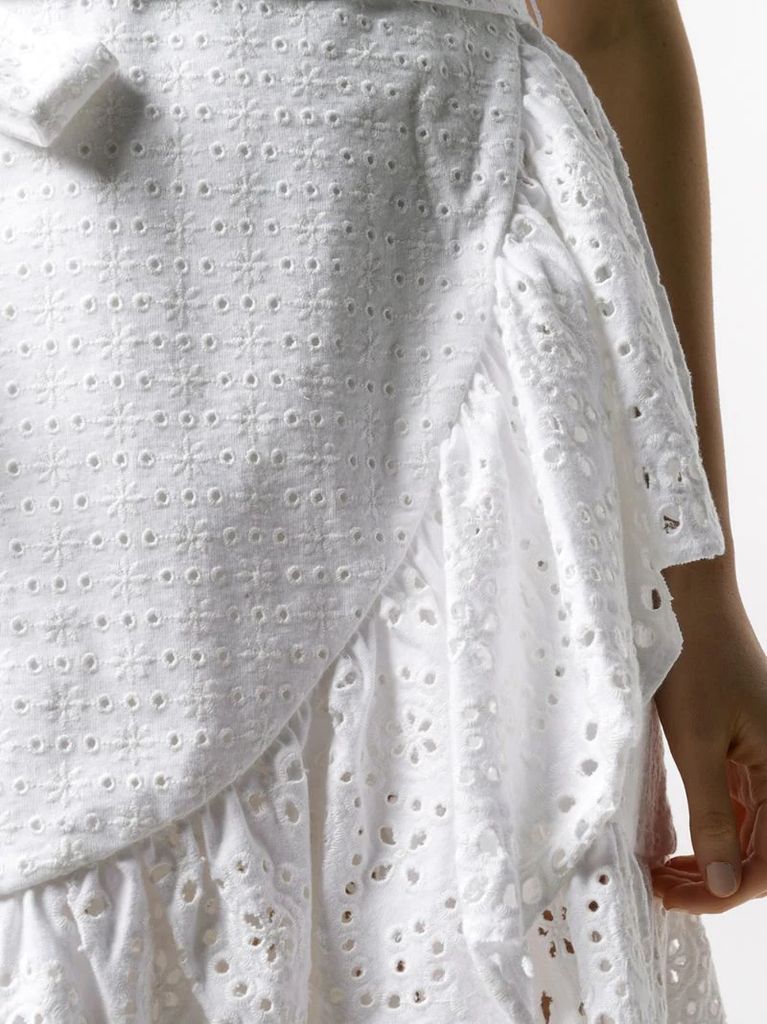 asymmetric cotton mini dress