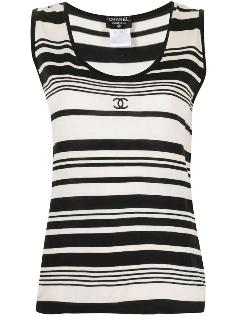 1998 CC striped sleeveless top