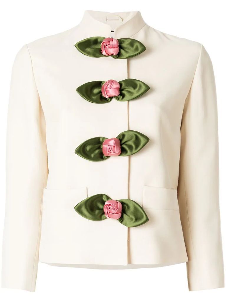 rose embellished jacket