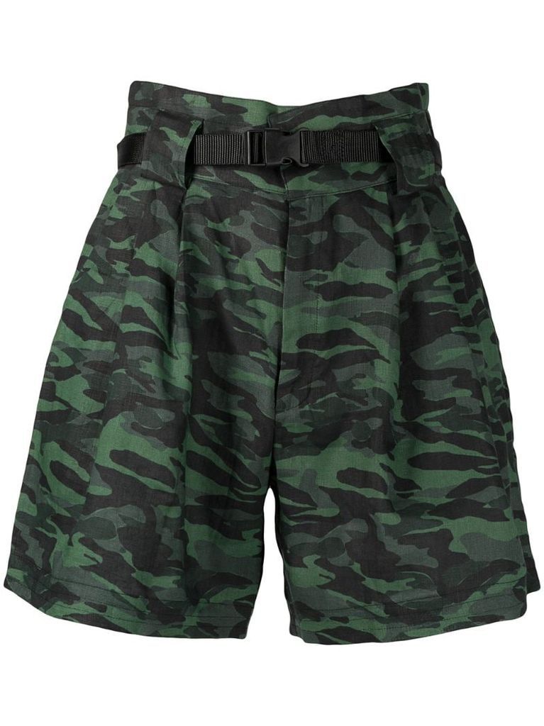 The Talia high-rise camouflage shorts