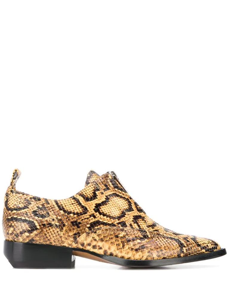 python print leather loafers