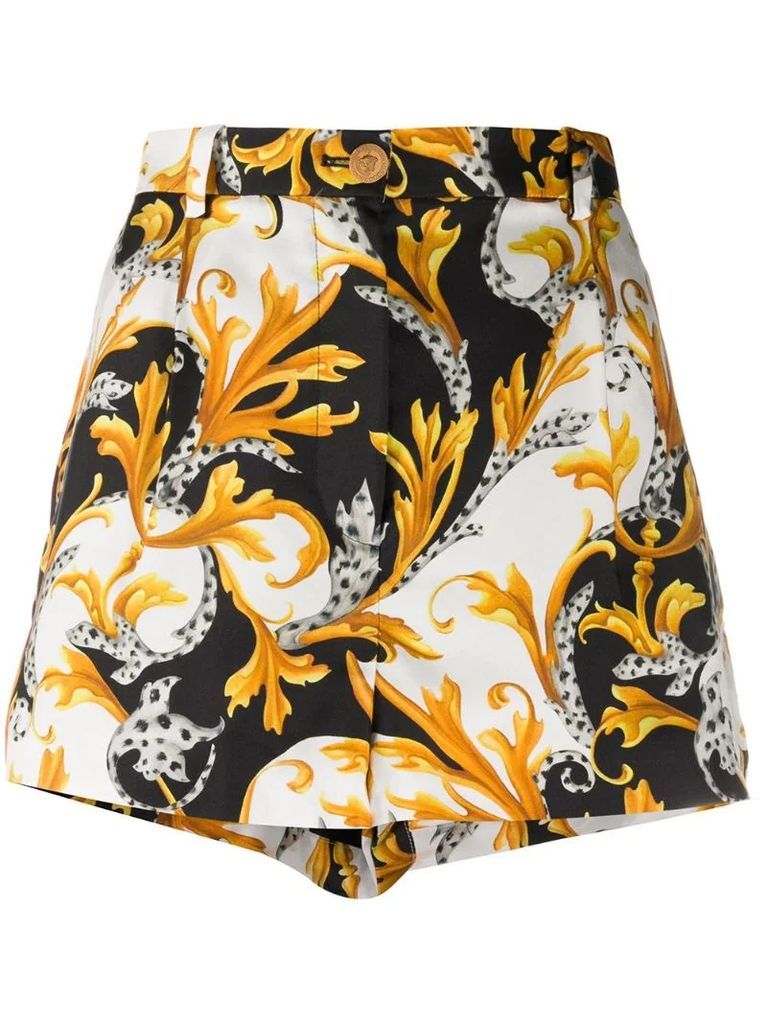 Baroque print shorts