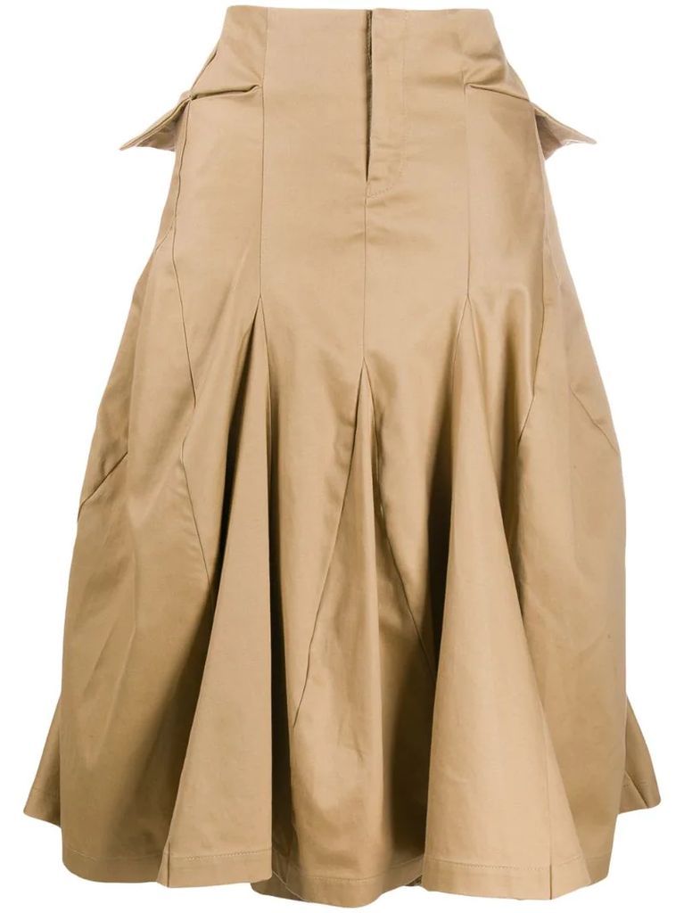2000s structured asymmetric skirt