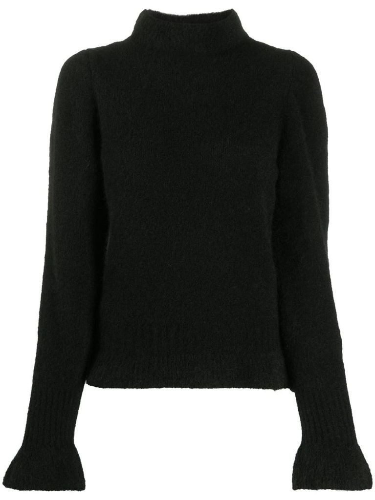 bell-sleeve knit jumper