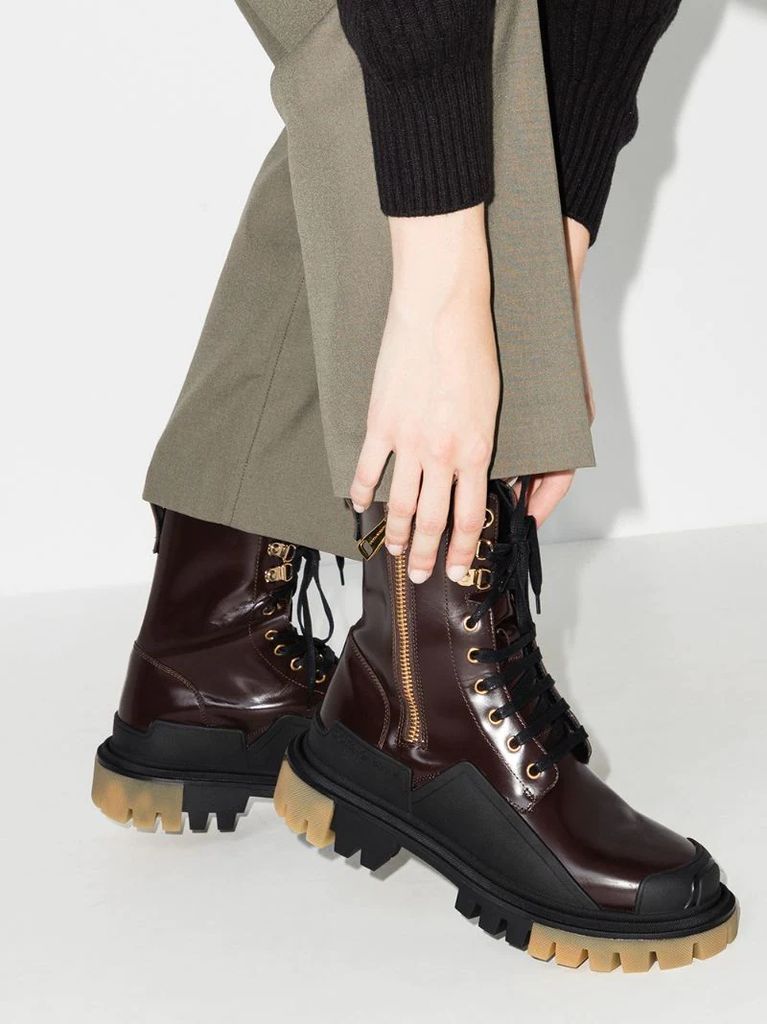 military-style chunky boots