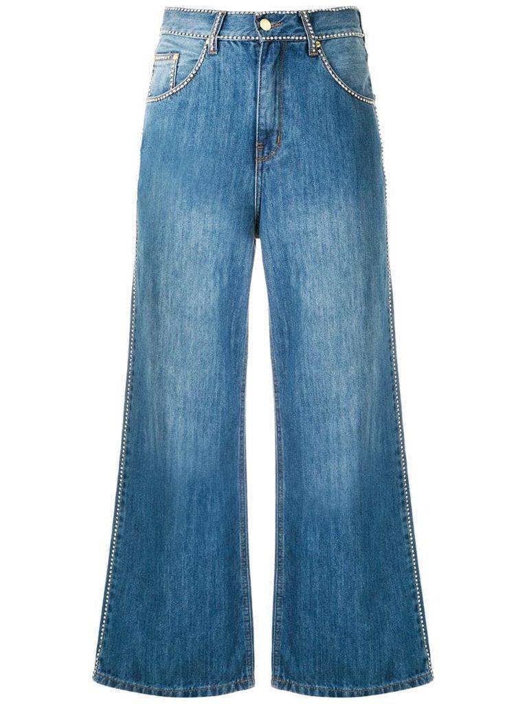 strass embellished jeans