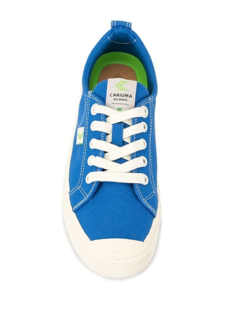 OCA Low Washed Blue Canvas Contrast Thread Sneaker