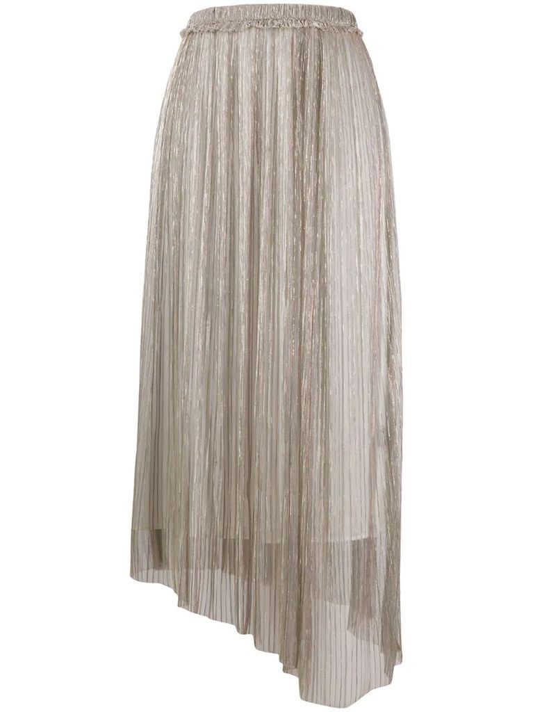 Dolmenae metallic pleated skirt