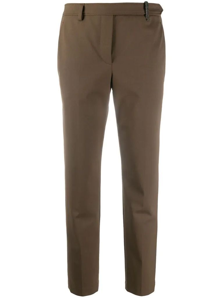 cropped slim-fit trousers