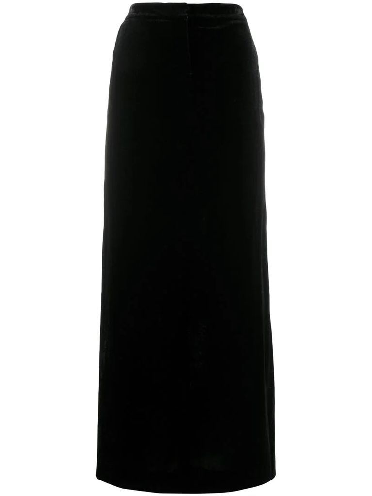 1990's velvet effect maxi skirt