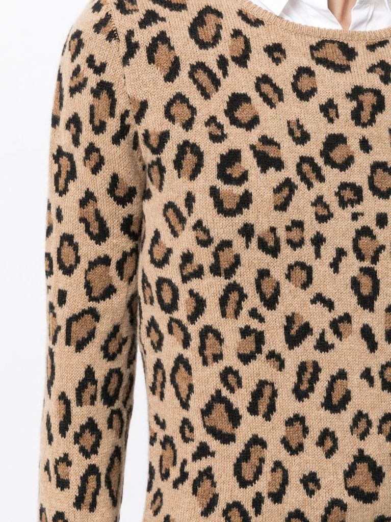 leopard pattern jumper