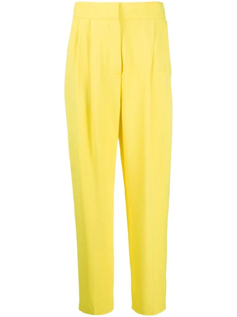 high-waisted trousers