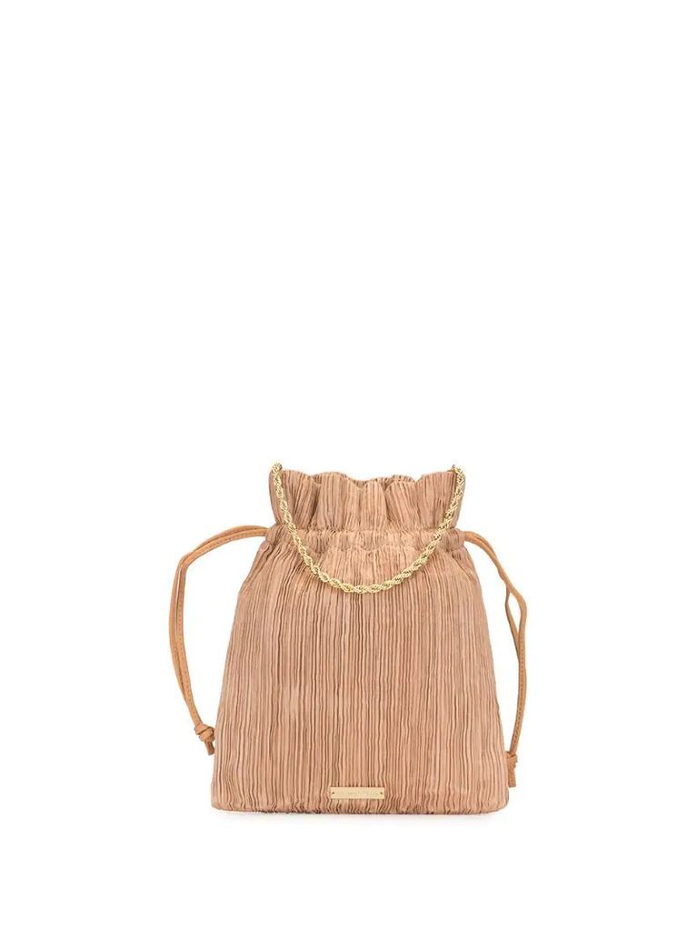 Sibyl pleated pouch clutch