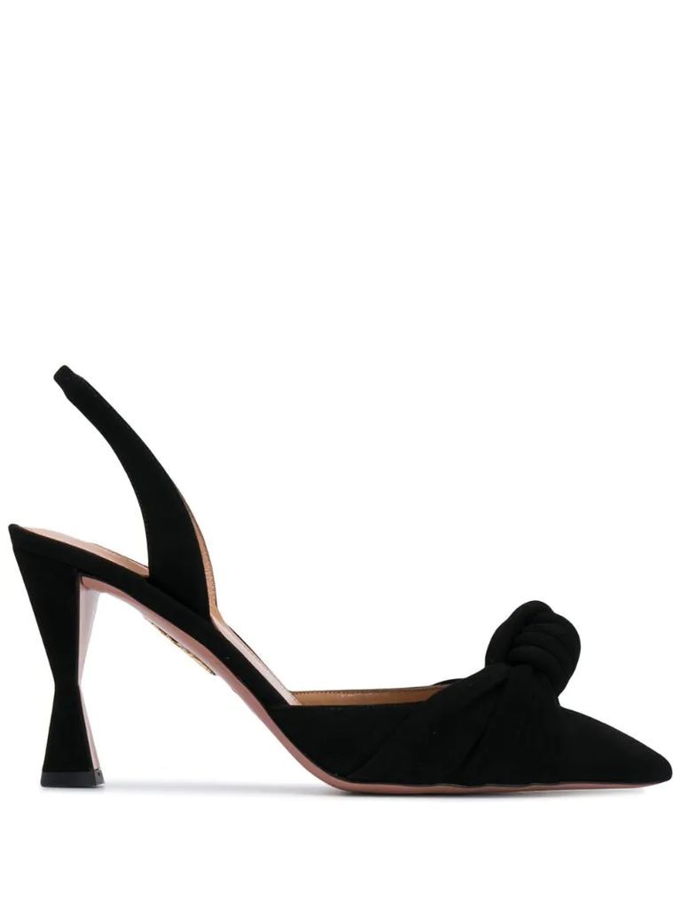 pointed toe suede pumps