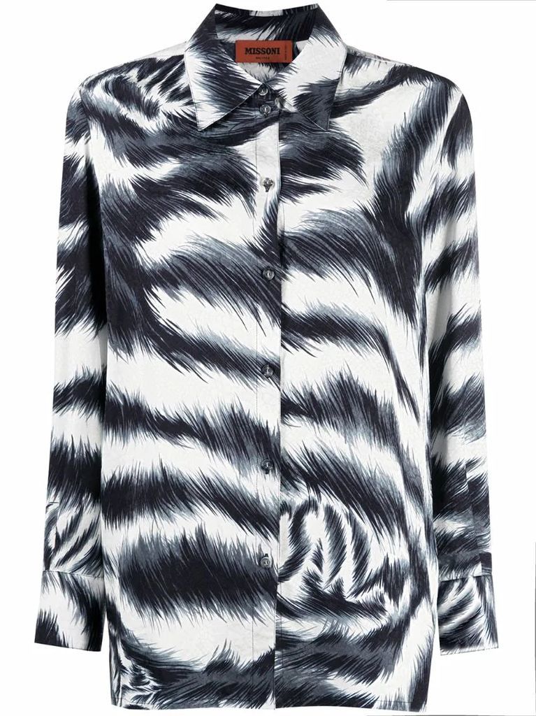 zebra-print shirt