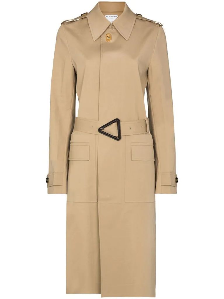 single-breasted trench coat