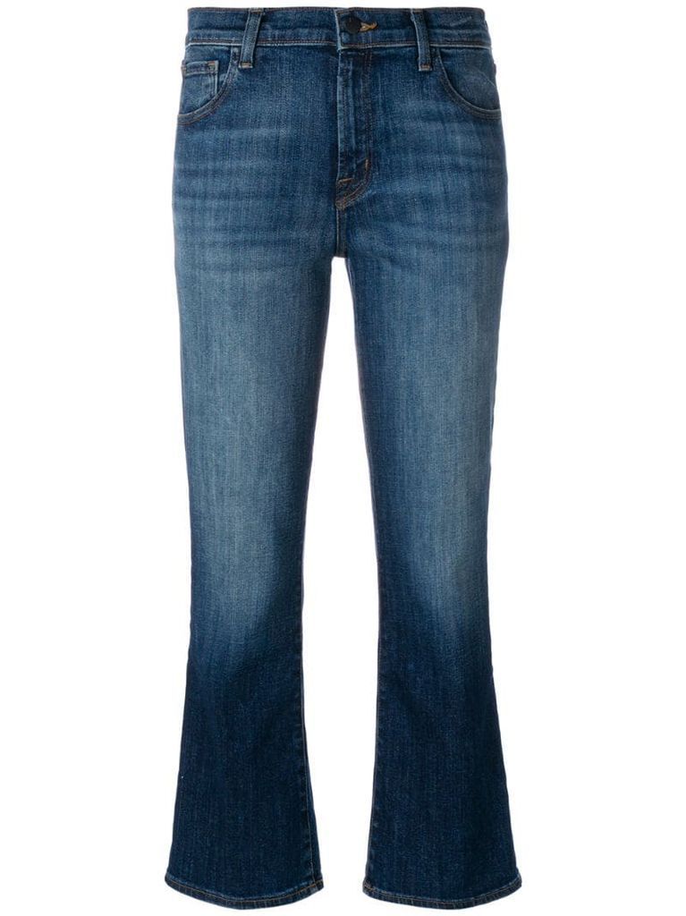 kick flare faded jeans