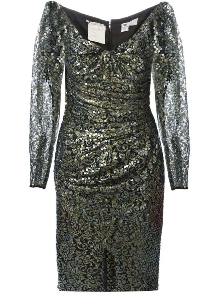 sequin and lace dress