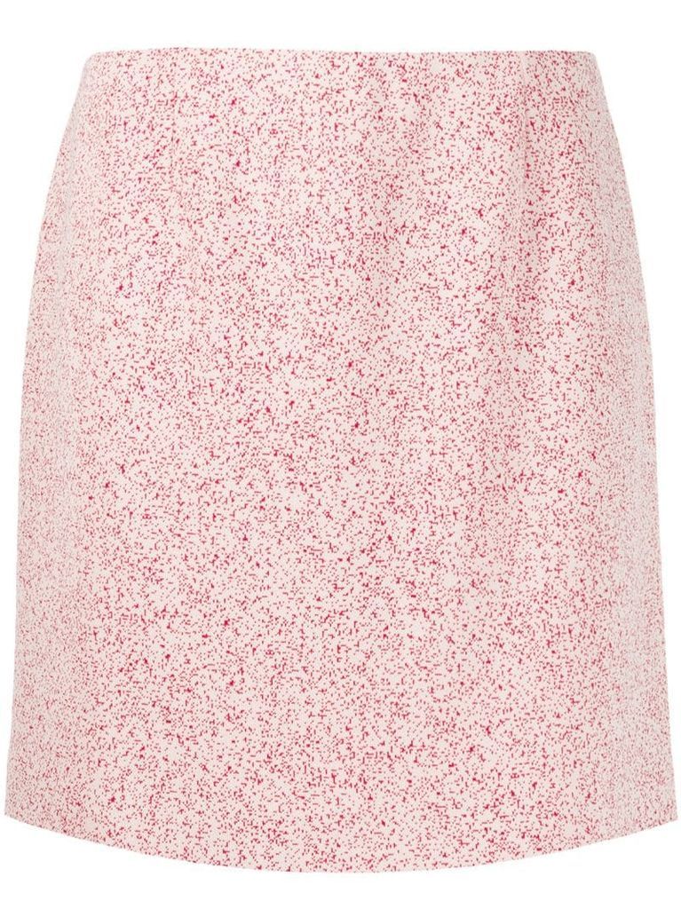 micro-pattern mini skirt