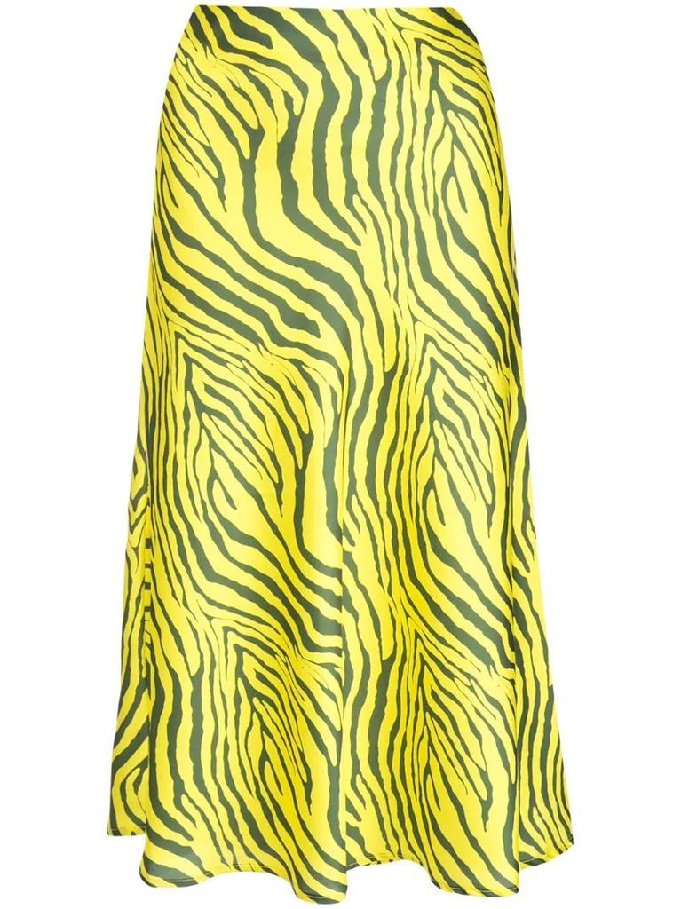 swing zebra print skirt