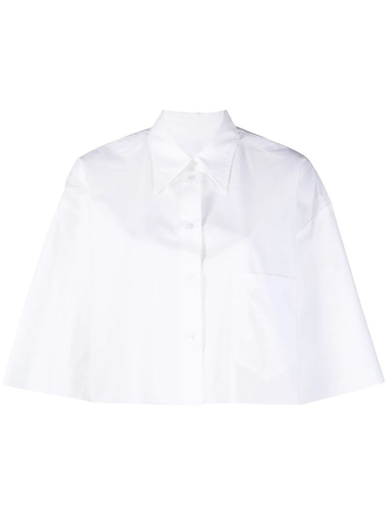 cropped cotton shirt