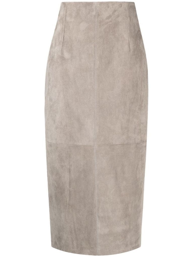 suede pencil skirt