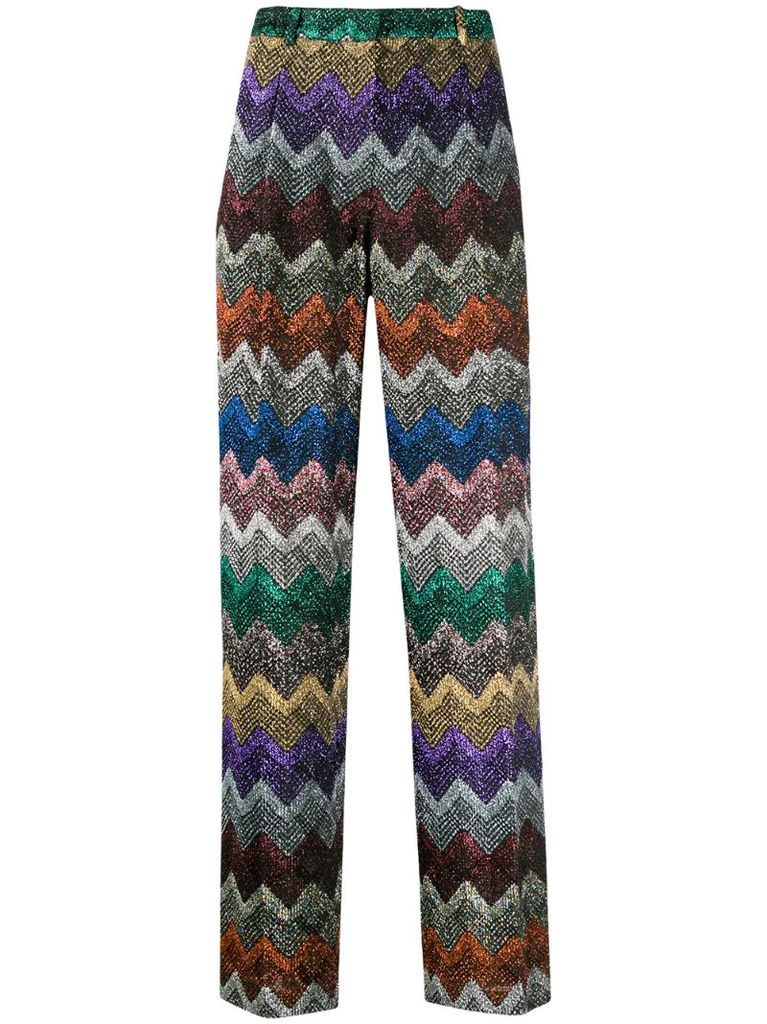 zigzag tailored trousers