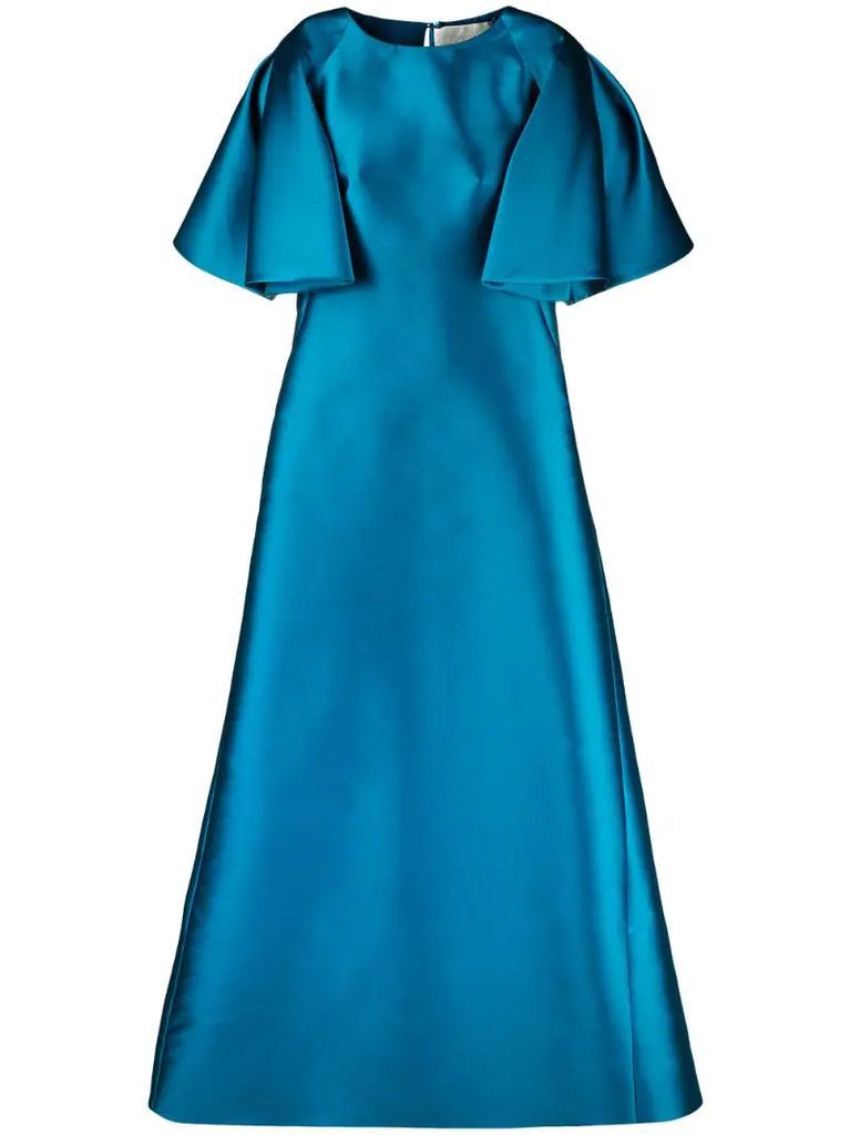 wide-sleeve maxi gown