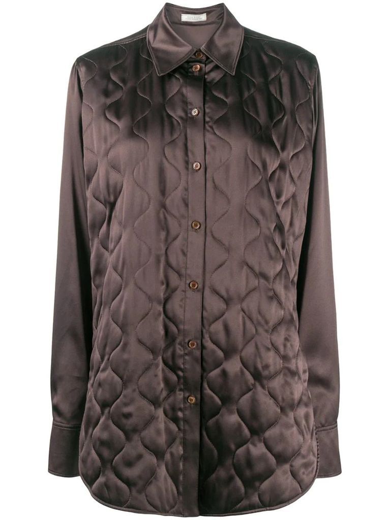 quilted longline shirt