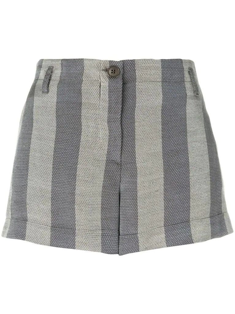 striped mini shorts