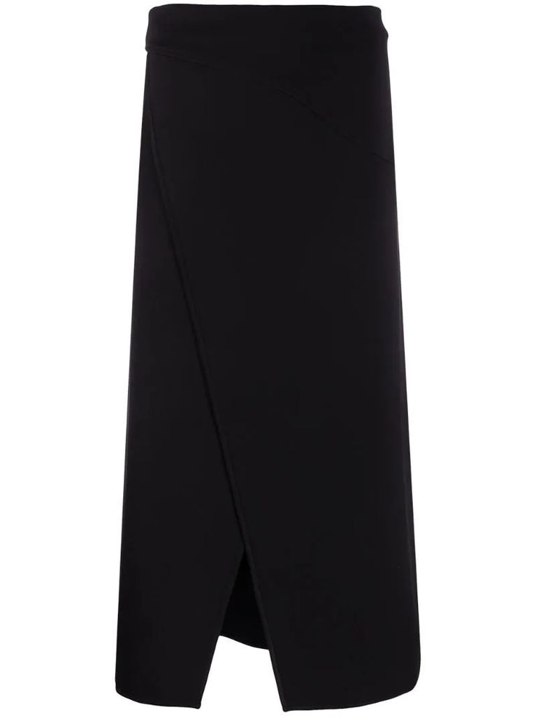 asymmetric high-waisted skirt