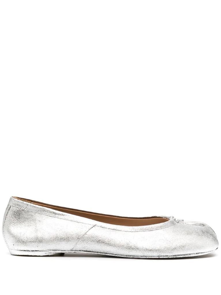 metallic tabi ballet shoes