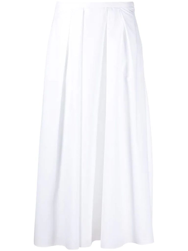 creased detail a-line skirt