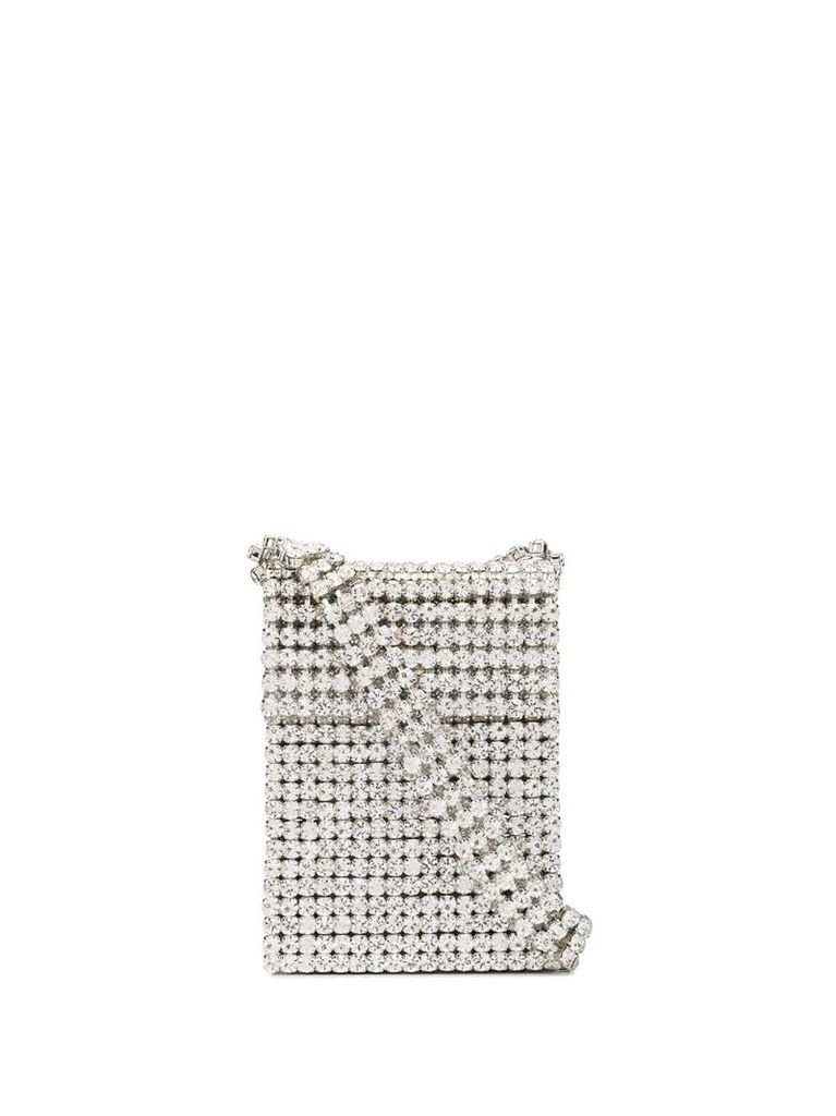 small crystal-embellished shoulder bag