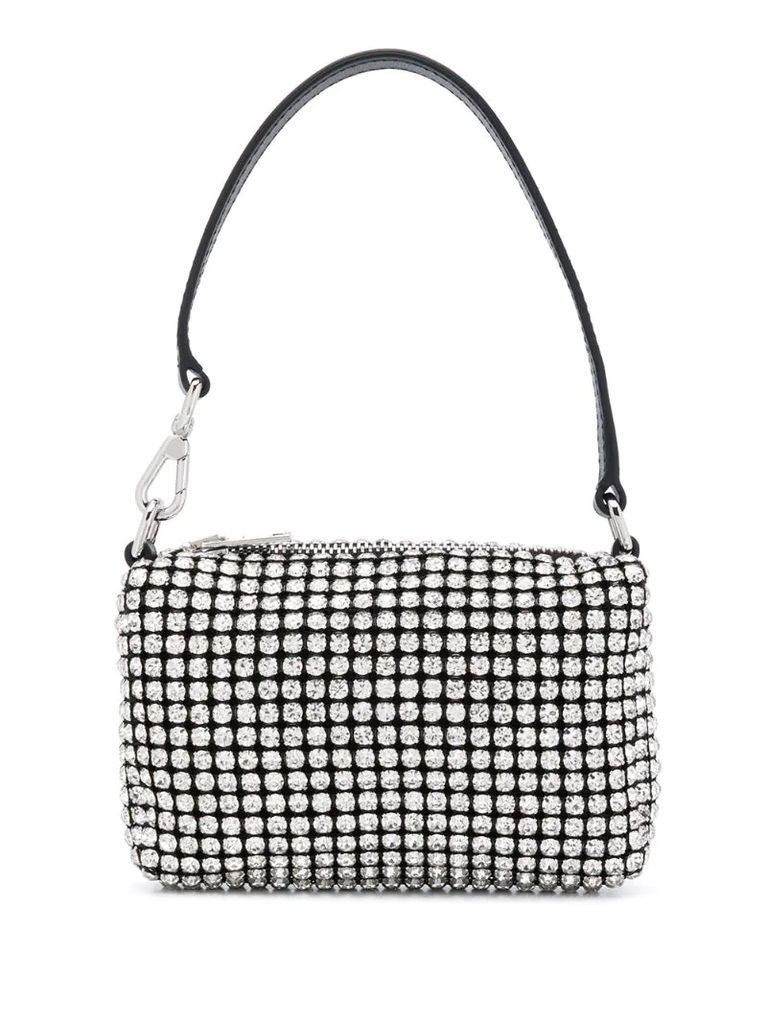 Wangloc rhinestone mini pouch