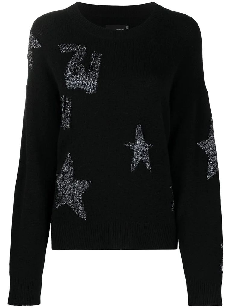 Markus intarsia knit star sweater