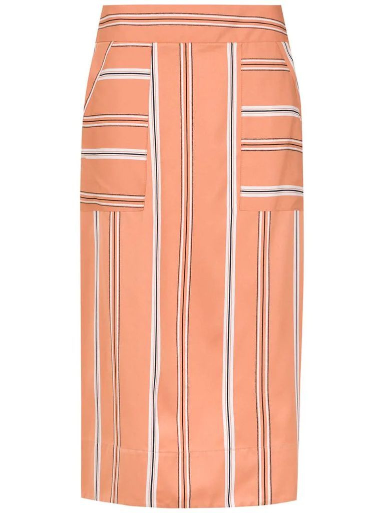 striped Piaggia midi skirt