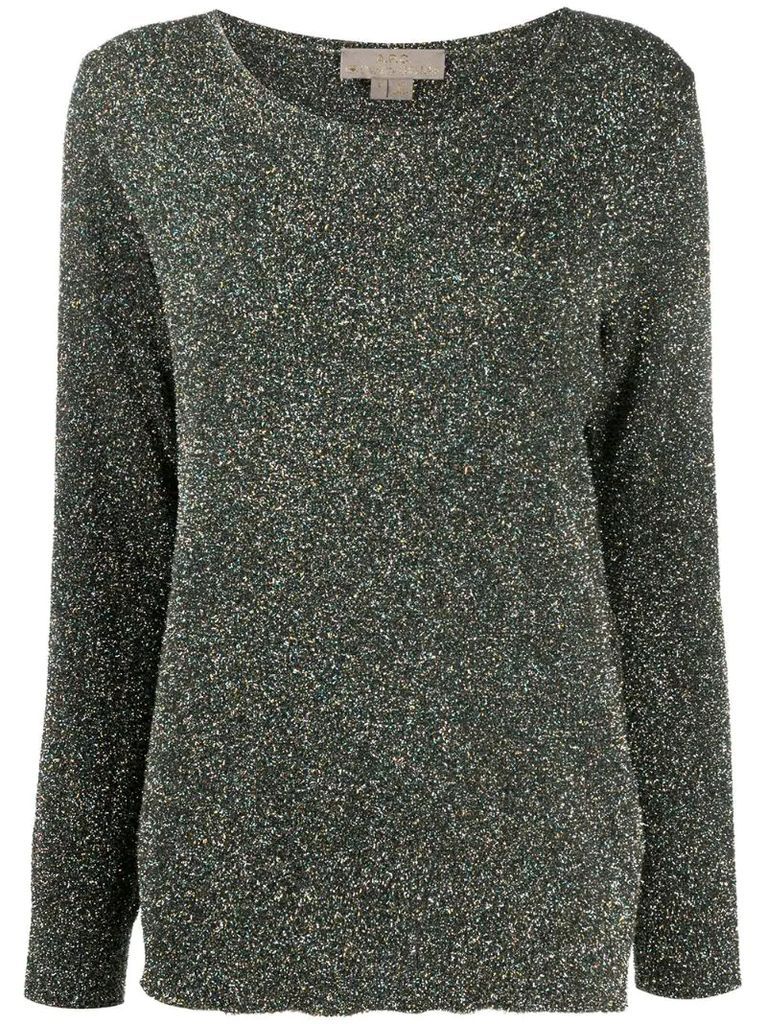 metallic knit jumper