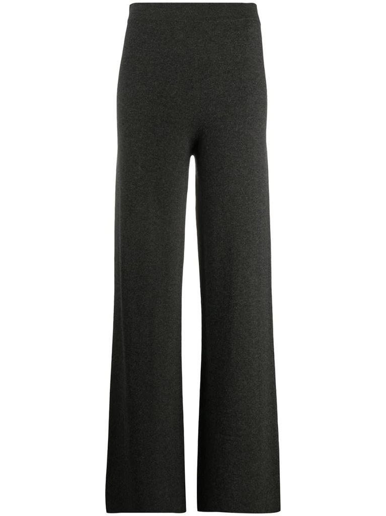 cashmere-blend knitted trousers