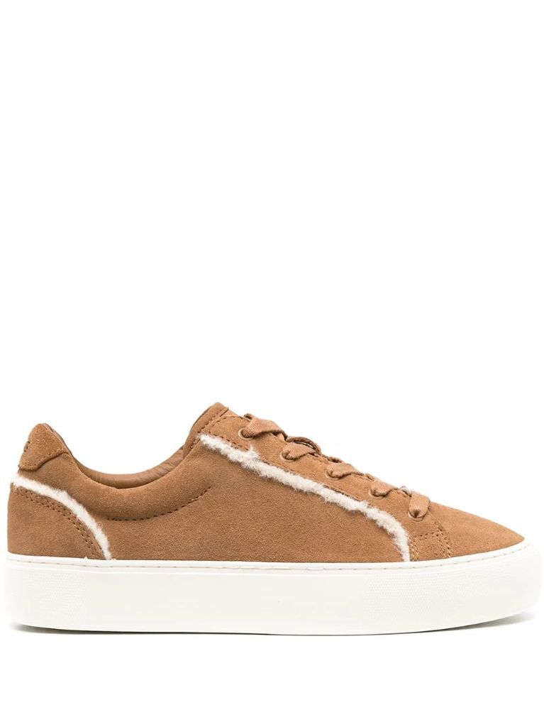 shearling-trimmed sneakers