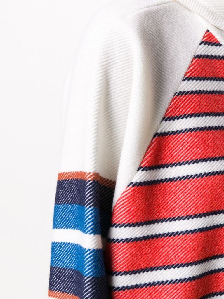 striped drawstring hoodie