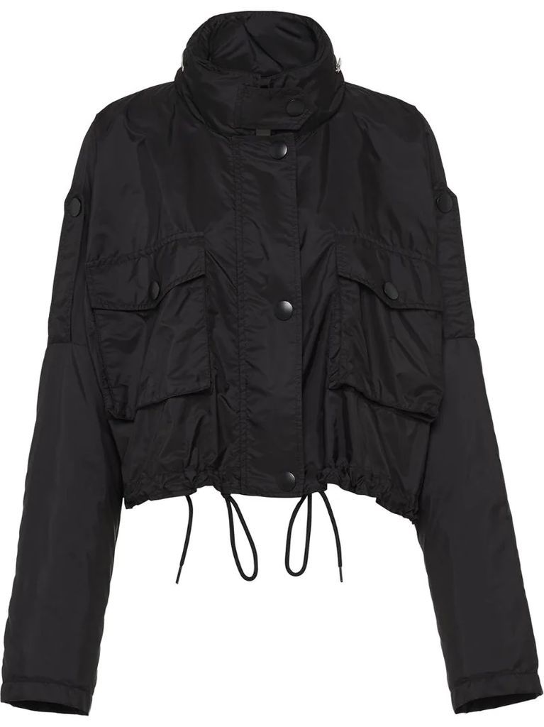 funnel neck cropped jacket