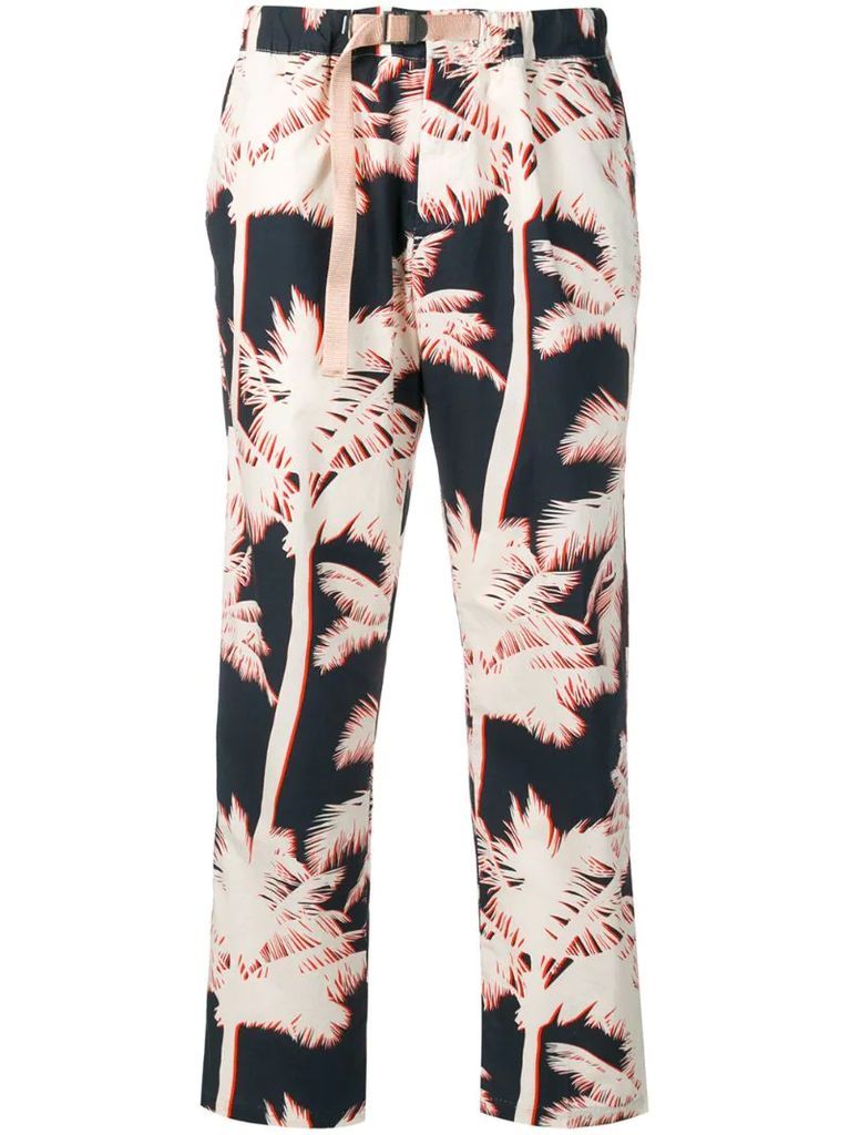 palm print trousers